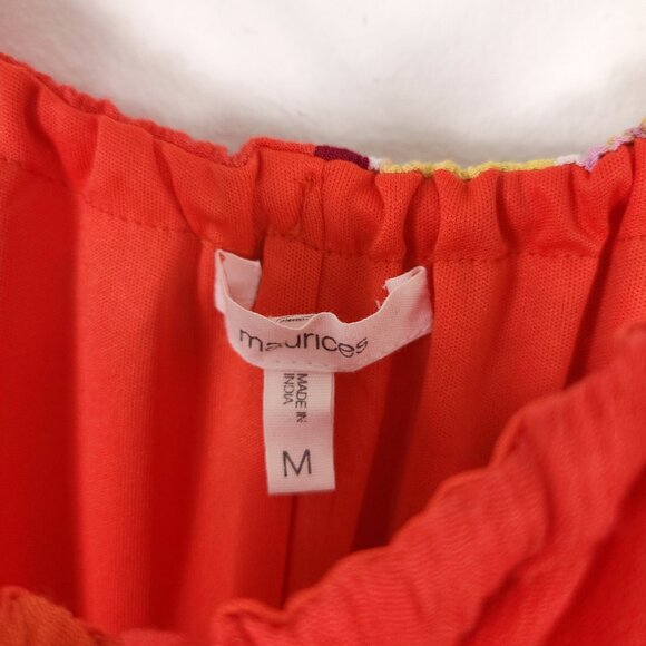 Maurices Red Floral Halter Neck Midi Dress - Picture 3 of 9